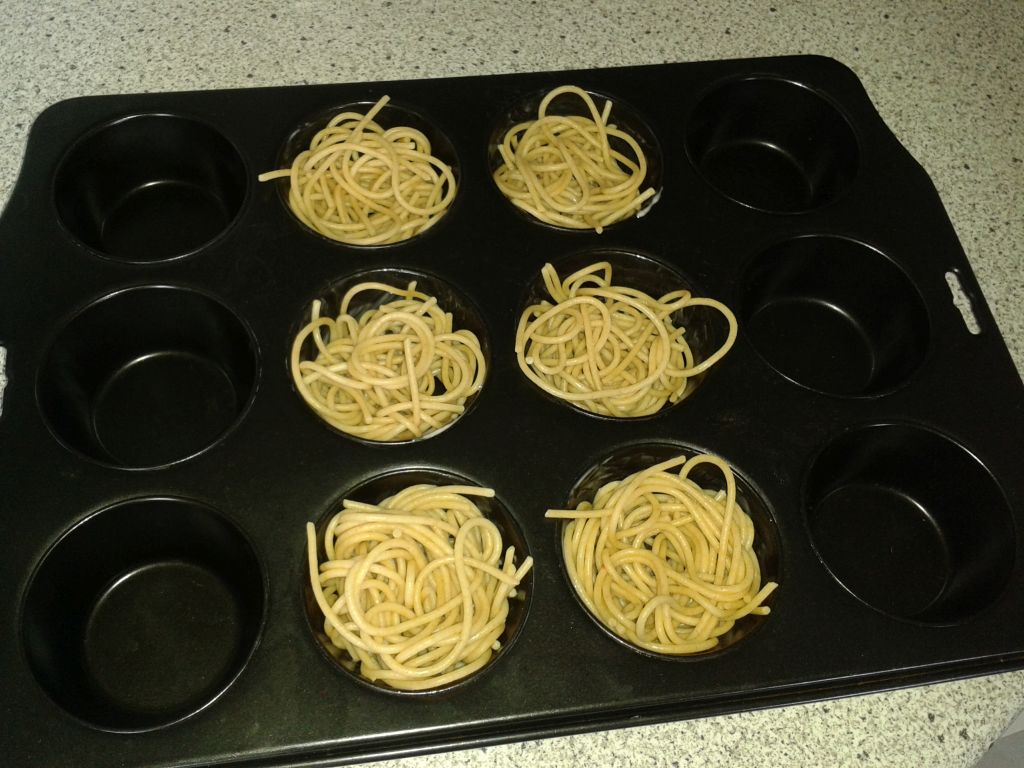 Spaghetti Muffins aus der Muffinform 16