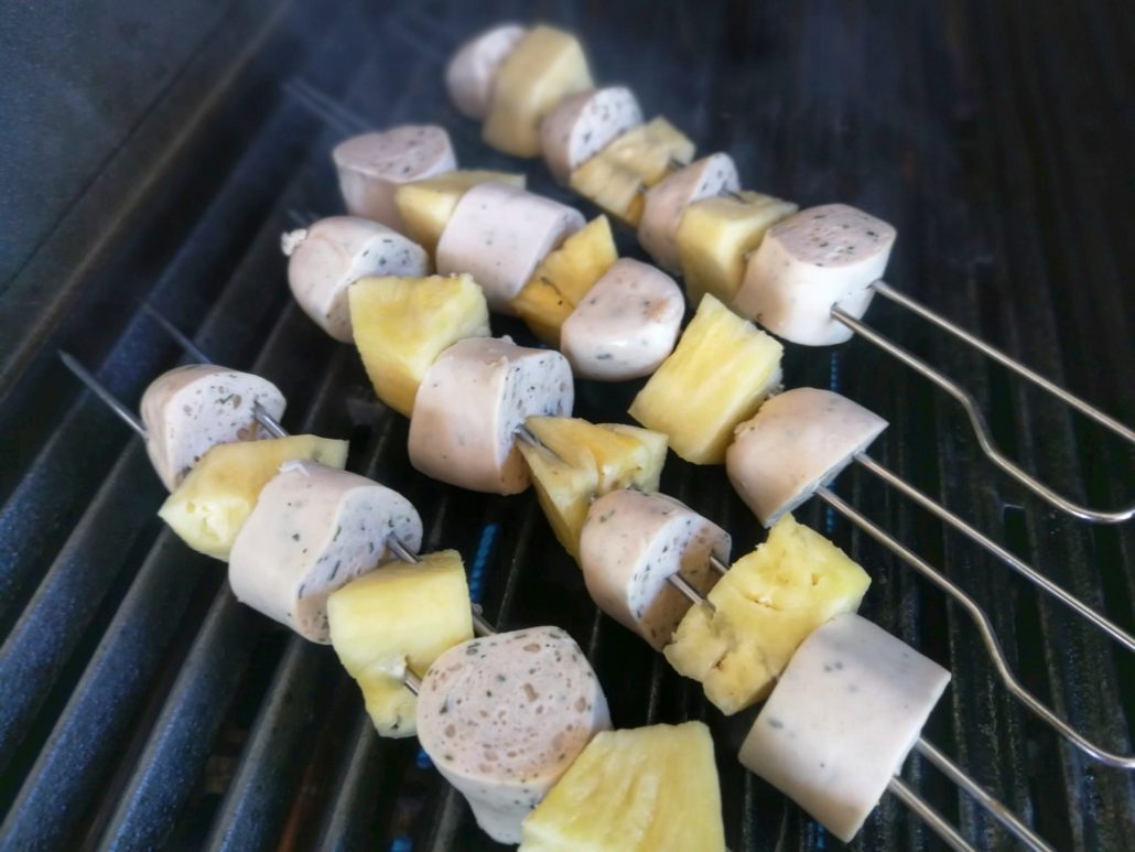 Weißwurst Ananas Spieß 1