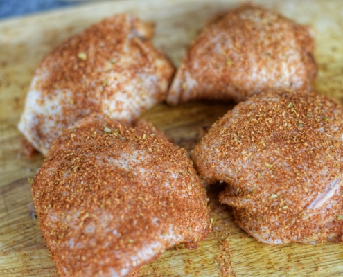 Muffin Pan Chicken gewürzt