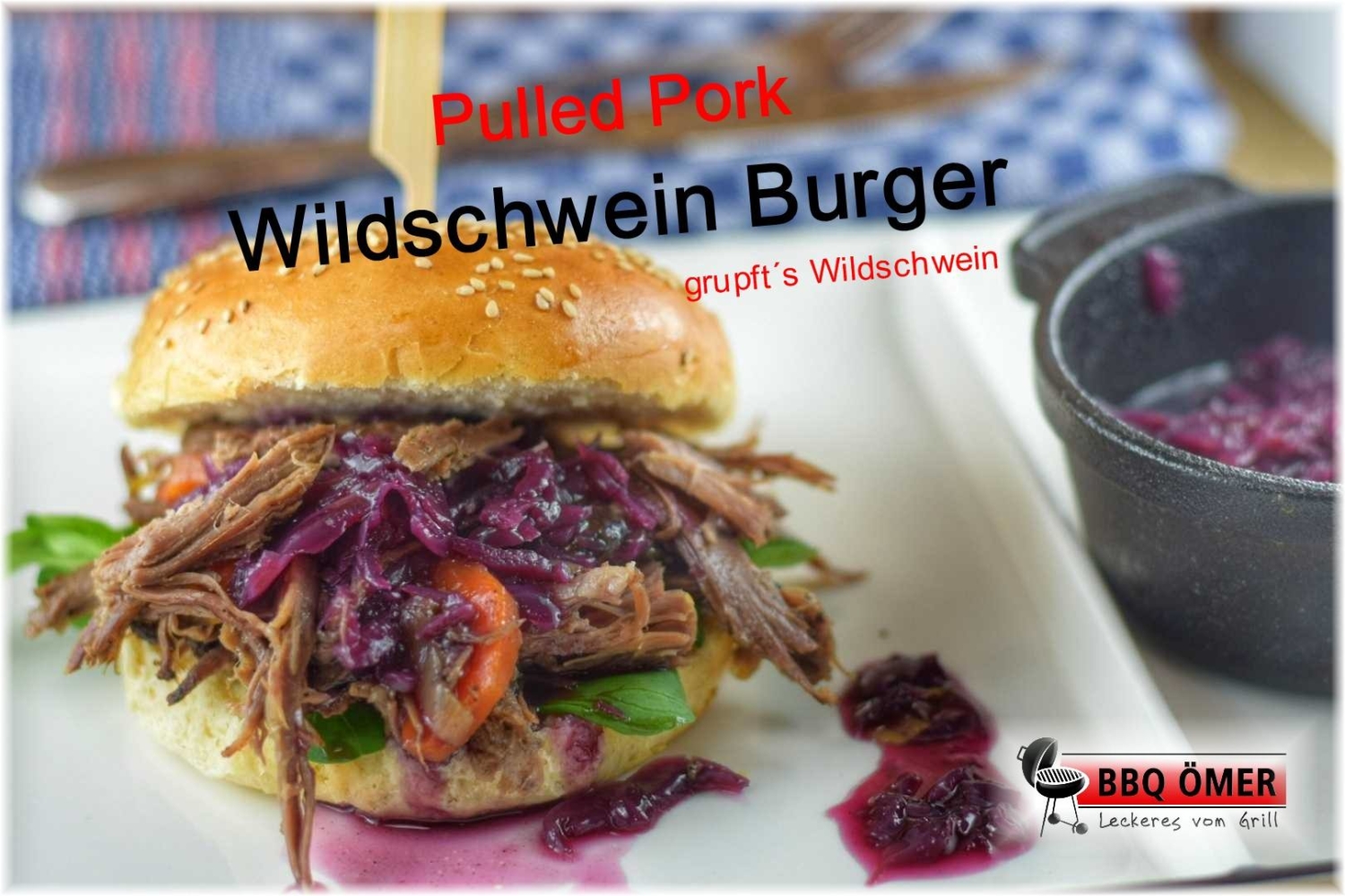 Pulled Wildschwein aus dem Dutch Oven Pulled Pork BBQ Ömer